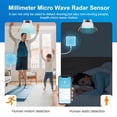 thumbnail image 5 of Sensor de Presencia Inteligente con Wifi, Radar de Ondas Milimétricas de 5,8 G, 2 en 1, Sensor de Luz y Radar, Automatización del Hogar Mejorada., 5 of 5