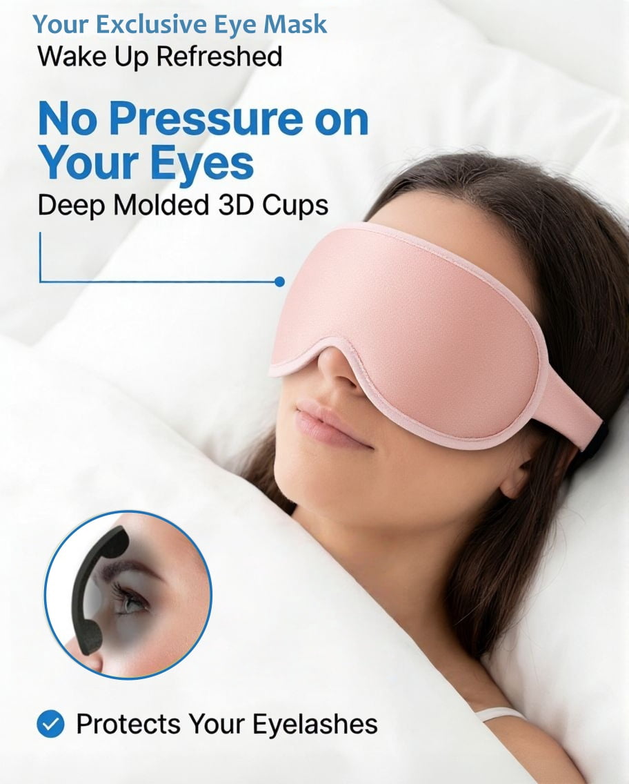 FACEMOON 2 Pack Adult Weighted Sleep Mask – Memory Foam Comfort Design | 99% Light Blocking Zero Pressure | Lash Extension Safe