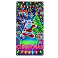 thumbnail image 4 of Yannianjz under $5 5Pcs Glow In The Dark Door Cover, Glow in The Dark Christmas Door Cover with Santa Tree Pattern, Fluorescent UV Reactive Holiday Decor for Indoor Outdoor, 4 of 9