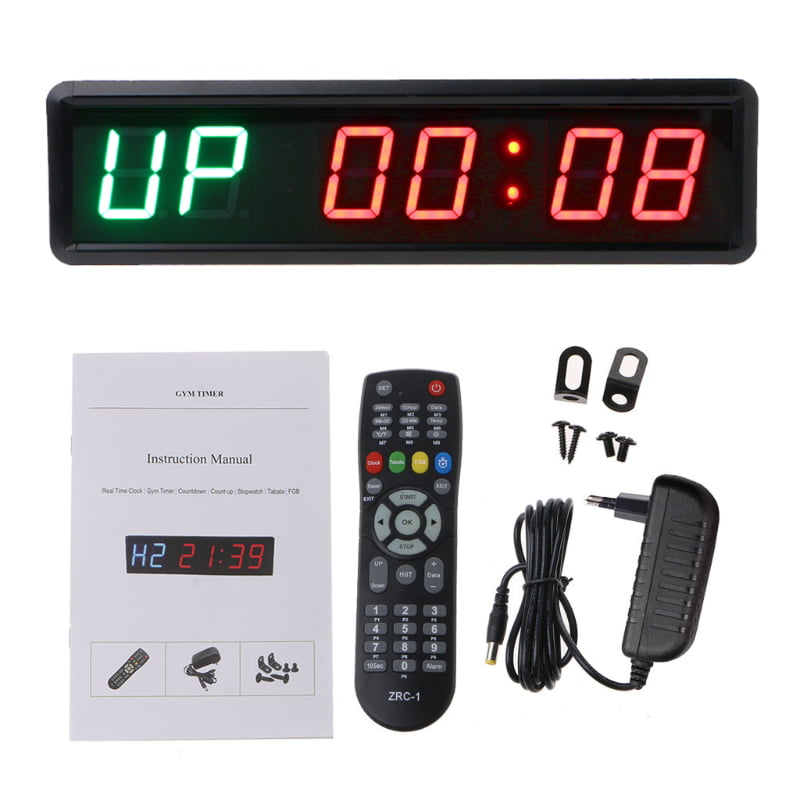 Details about   1.8" 6-Digits Programmable LED Interval Timer Clock Count up/down Stopwatch 