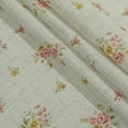 thumbnail image 4 of TWOPAGES 52"x102" Polyester Linen Curtain Pinch Pleat Light Filtering Floral Print Drape for Bedroom, 1 Panel, Pink Flowers, 4 of 6