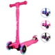 thumbnail image 1 of Rosa scooter para para niños ages 3 - 12: kick scooter para toddlers con 3 light - up wheels, 4 adjustable heights, aebc - 9 bearing, tilt y steer, ideal para para outdoor activities, 1 of 6