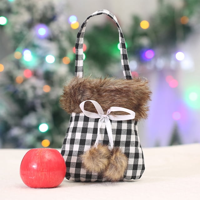 onlyliua Artículos En Liquidación Bolsas de Regalo Navideñas, Culo y Diseño de Cuadros de Búfalo, Caja de Embalaje Navideña, Bolsas de Manzanas Acarameladas, Caja de Regalo para Niños, Bolsas de Alma