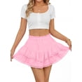 thumbnail image 5 of Sundazz Mini Skirts for Women Crochet Ruffle Tiered Skorts Cute Summer Skirts Flowy Shorts, XS-XL, 5 of 9