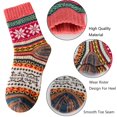 thumbnail image 4 of Calcetines redondos de lana de invierno YZKKE Vintage para mujer, paquete de 5, 4 of 8