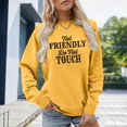 thumbnail image 2 of XIAONU Trendy Women Solid Graphic Sweatshirt Bold Statement Print Pullover Top Cozy Everyday Wear Sweatshirts Yellow, 2 of 4
