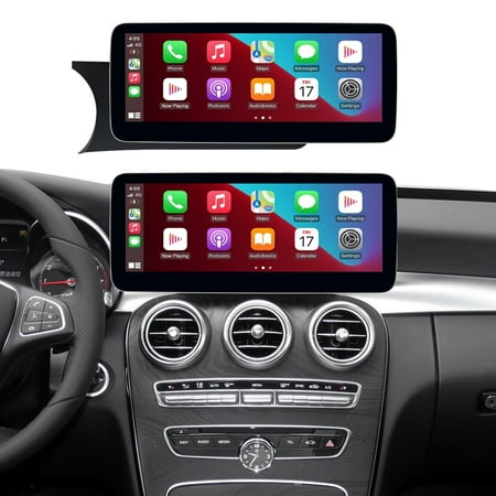 Road Top Wireless CarPlay Car Radio for 2008-2010 Benz C Class W205 GLC with NTG4.0 10.25'' IPS Touch Screen Car Stereo GPS Navigation for Car Built-in DSP Android Auto