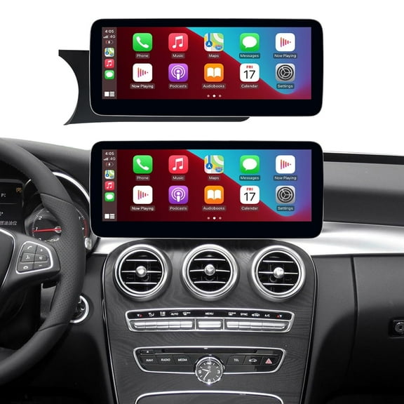 Road Top Wireless CarPlay Car Stereo for 2011-2014 Benz C Class W205 GLC with NTG4.5/4.7 10.25'' IPS Touch Screen Car Radio GPS Navigation for Car Built-in DSP Android Auto