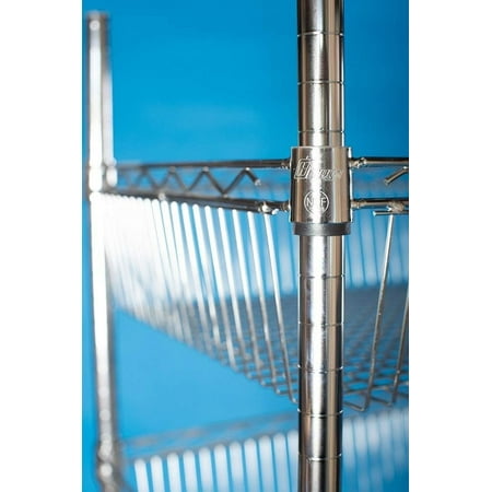 

18 Deep x 30 Wide x 96 High 4 Tier Stationary Chrome Basket Unit