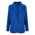 thumbnail image 4 of Rotm Office Wear for Women Women's Work Office Blazer Stretch Lapel Collar Long Sleeve Jacket Suit Blazer Blue,XL, 4 of 6