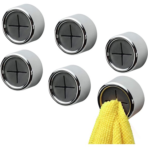 6 Piezas Soporte para Toallas de Té, Colgador Adhesivo para Toallas de Té, Colgador para Toallas de Té con Ventosa para Cocina, Soporte para Toallas de Té con Ventosa para Baño, Armario y P