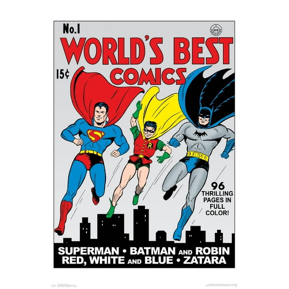 DC Comics - Batman And Robin - Worlds Best Comics - Cover 1 Wall Poster, 22.375" x 34"
