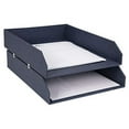 thumbnail image 3 of Bigso 789256901N Hakan Fiberboard Two Tier Stackable Letter/Document Tray, 2.5 x 9 x 12.2 in, Blue, 3 of 3