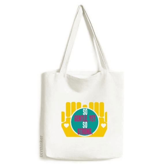 Mother Loves Gentle Strong Tote Canvas Bag Shopping Satchel Casual Handbag