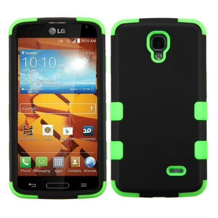Lg Volt Covers Insten Rubberized Black/Electric Green TUFF Hybrid Hard Shockproof Protector Cover Case For LG Volt LS740 ()
