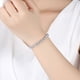 thumbnail image 2 of 2X Zirconia Cúbica 1 Tenis Cadena Pulsera Hombres Y Mujeres Joyas Latón / Cobre Material Broche Pulsera Enlace Joyas Plata, 2 of 5