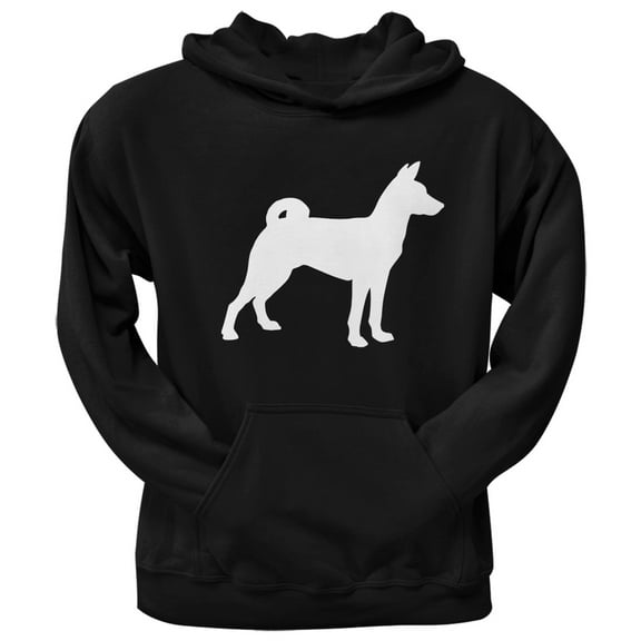 Basenji Silhouette Black Adult Hoodie