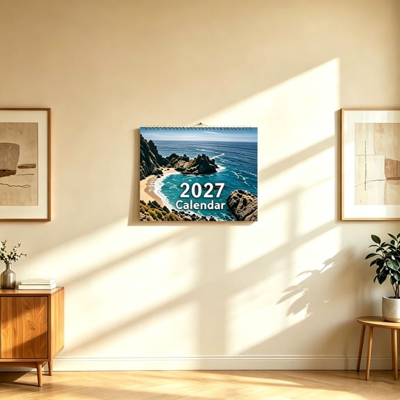 2027 Calendar, Wall Calendar 12 Month for Home, Office, daily, Kitchen, Planning, Monthly Schedule, Large Grid and Yearly Organizer Wall Hanging Decor