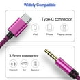 thumbnail image 4 of Aux to USB C,ABCPOW Aux Cord to Type C USB C to 3.5mm Aux Adapter Male Aux Cord Jack Cable for Android,Samsung,Car,Stereo Radio,Audio Jack Cable,C Type to Auxiliary Adapter,Speaker,Headphone, 4 of 6