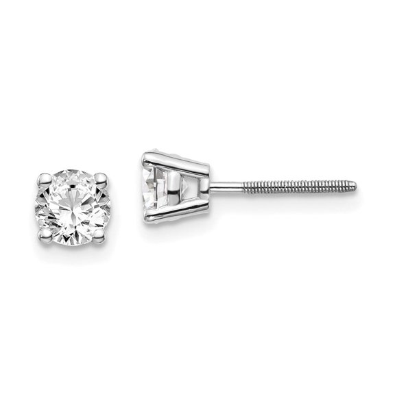 Auriga Fine Jewelry 14K White Gold 0.95ct Diamond Thread On-Off Stud Earrings for Women
