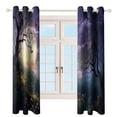 thumbnail image 3 of Landscape Butterfly Blackout Curtains for Bedroom Curtains Insulated Room Darkening Window Drapes for Living Room, 3 of 7