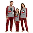 thumbnail image 4 of Uaswgudfs Christmas Pajama Set, Happy Holidays Fam Plaid Long Sleeve Top & Pants, Family Matching Loungewear Sleepwear - Walmart Popular Festive Pajamas, 4 of 5