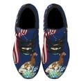 thumbnail image 2 of Alaska Stte Willow Ptarmigan Bird and Forget Me Not Flower Shoes Sneakers Black Size 10, 2 of 7