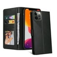 thumbnail image 5 of Mantto Leather Wallet Case For iPhone 12 Pro Max, Magnetic Buckle Flip Folio Cover with Card Holder Kickstand Shockproof Protective Case Cover, For iPhone 12 Pro Max,Black, 5 of 6