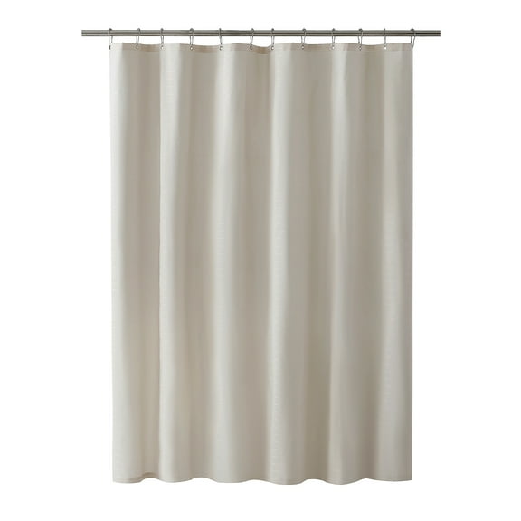 Clorox Solid Waterproof Fabric Shower Curtain, Standard Size, Tan, 72" x 72"