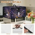 thumbnail image 6 of TSOVTHRID Ghost Pumpkin Violet Floral Print Microwave Oven Cover Dust Cover for Microwave Oven Halloween Decor Universal Small Appliance Covers Fingerprint Protection, 20.9"W x 15.7"D x 12.4"H, L, 6 of 7