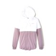 thumbnail image 2 of Victoria's Secret Pink Varsity long sleeve Pullover Hoodie Tee Dreamy Lilac and White Size Large NWT, 2 of 2
