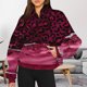 thumbnail image 1 of ICHUANYI Liquidación Moda Mujer Otoño Invierno Estampado De Leopardo Casual Deportes Cuello Redondo Chándales Manga Larga Solapa Cremallera Sudaderas ICHUANYI WER202308247215, 1 of 5