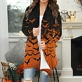 thumbnail image 2 of Feancey Plus Size Open Front Cardigans for Women Halloween Novelty Print Shawl Cardigan Milk Silk Soft Long Sleeve Duster Cardigans Multicolor 4XL, 2 of 8