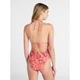 thumbnail image 3 of No Boundaries Floral Animal Beaded Cutout One Piece Swimsuit, Women's XXS-XXL, 3 of 5