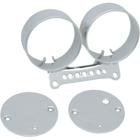 Drag Specialties Chrome Shift - Drag Specialties Gauge Bracket Dual - Chrome 2210-0198