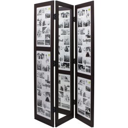 Paravent 4 Panneaux VidaXL - Séparateur De Pièce Pliable 180cm - Écran Intimité Décoration Salon Noir