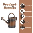 thumbnail image 4 of 1 Gallon Watering Can for Plants, Watering Cans for Indoor&Outdoor Gardening, Galvanized Steel Watering Pot with Removable Spout, Metal Water Can with Ergonomic Movable Handle(Copper), 4 of 7