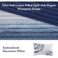 thumbnail image 2 of Madison Park Queen Size 8 Piece Quilt Set with Cotton Bed Sheets ,Reversible Bed Cover for All Seasons,Navy, 2 of 8