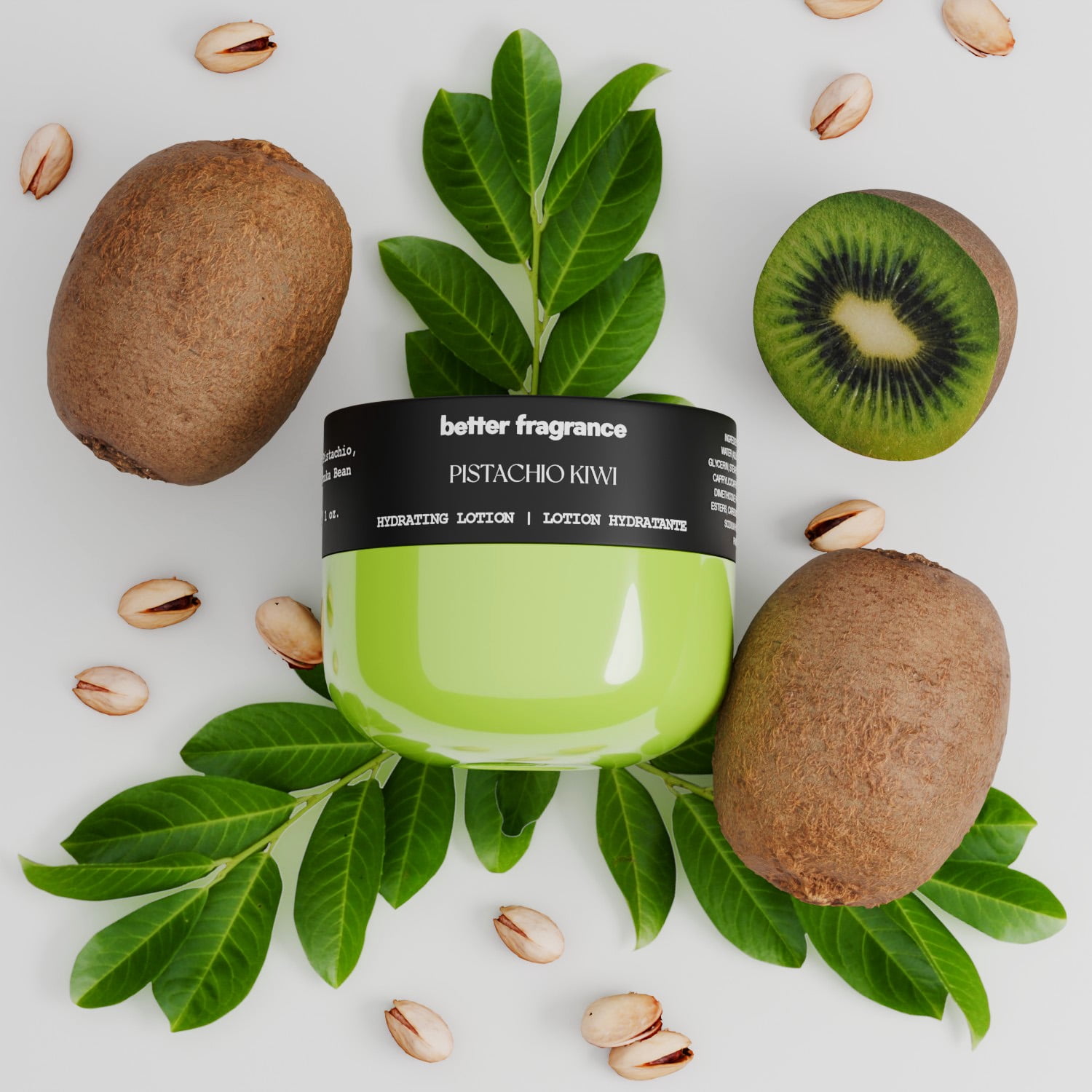 (6 pack) Better Fragrance Pistachio Kiwi Body Lotion, Hydrating & Moisturizing Skin Care, Travel Size 30 ml, for Dry Skin, Women