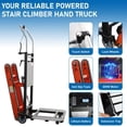 thumbnail image 4 of RXFSP Adjustable Ergonomic Foldable Aluminum Hand Truck Dolly Cart 441lb Capacity Electric Climbing, 4 of 10