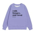 thumbnail image 2 of piuwrlz Sweatshirt for Girls Long Tops Sleeve Printed Hoodie Long Sleeves Without a Hat Sweater Purple Size 7-8 Years, 2 of 6