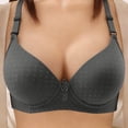 thumbnail image 2 of VONCOS Plus Size Wireless Bra Seamless Comfort Bra T-Shirt Bra Everyday Light Support Full Coverage Adjustable Straps Dark Gray,Size L, 2 of 7