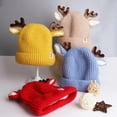 thumbnail image 7 of UngA Baby Beanie Toddler Winter Hat Cute Antler Reindeer Crochet Knitted Hat Christmas Hat Warm Cap for Boys Girls (Red,0-24 Months), 7 of 7