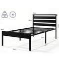 thumbnail image 2 of OSLIFE Base Cama Matrimonial Metal, Cabecero con Almacenamiento, Espacio de Almacenamiento Debajo de la Cama, Hierro Metálico Camas, con Gran Capacidad de Carga, 2 of 4