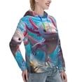 thumbnail image 6 of Honeii Cute Underwater Axolotl Pattern Womens Oversized Hoodies Long Sleeve Sweatshirts Pullover Fall Outfits with Pocket-Large, 6 of 7