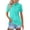 Turquoise, variant on BOMYJESK Womens Polo Shirts Short Sleeve Collared Top 3-Button Golf Polo Shirts Business Casual Athletic Tees Tops Summer V Neck Blouses Beige L
