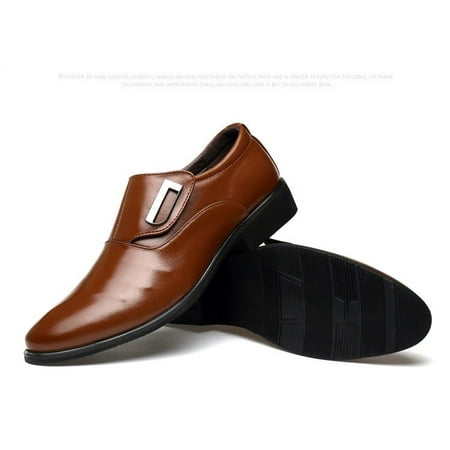 Large size men s shoes casual fashion shoes formal wear a pedal leather shoes men s of pointed Zkysteio