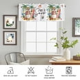 thumbnail image 5 of Kitchen Valances for Window, Abstract Snowman on Beach Light Filtering Rod Pocket Valance Curtain, Ocean Starfish Shell Short Curtains Window Topper for Bedroom Bathroom Living Room 54x18in, 5 of 9