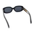 thumbnail image 7 of Womens Metal Chain Jewel Arm Oval Rectangle Mod Plastic Sunglasses Black Grey - Black, 7 of 7