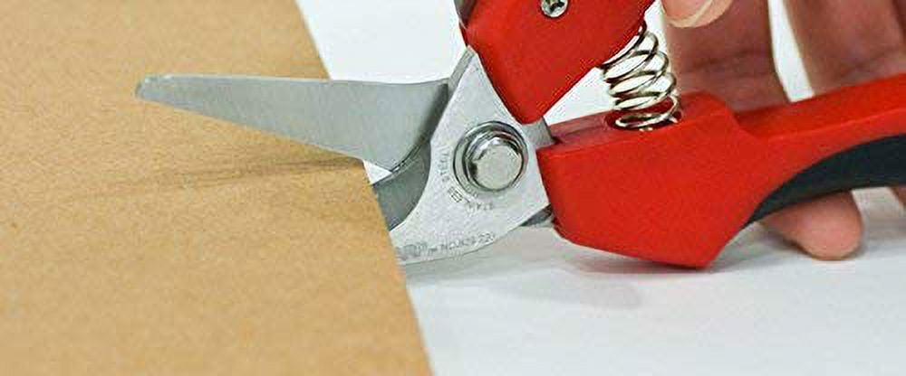 Ascend Tools 7-1/2 inch Medium Duty Professional Spring Loaded Multipurpose Straight Edge Shears